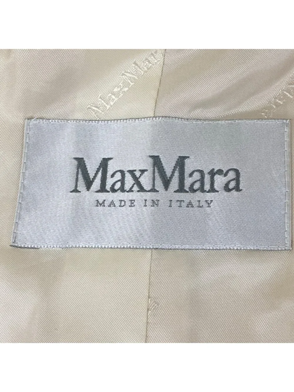 Max Mara Coat M Ivory Long Sleeve Winter Wool Cashmere 40